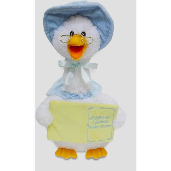 Blue Mother Goose Talking Plush Plays 7 Nursery Rhymes - Picture 1 of 6